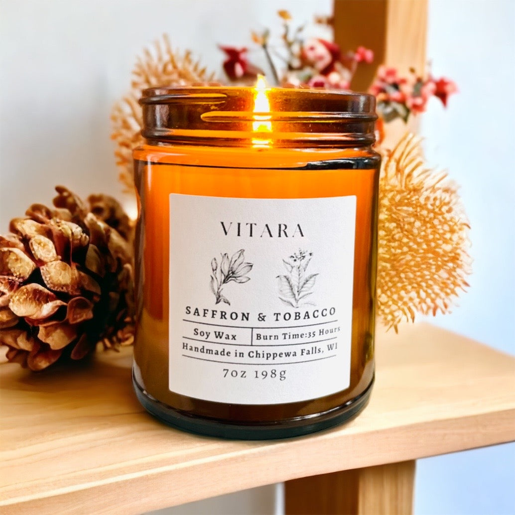 Saffron & Tobacco Soy Candle